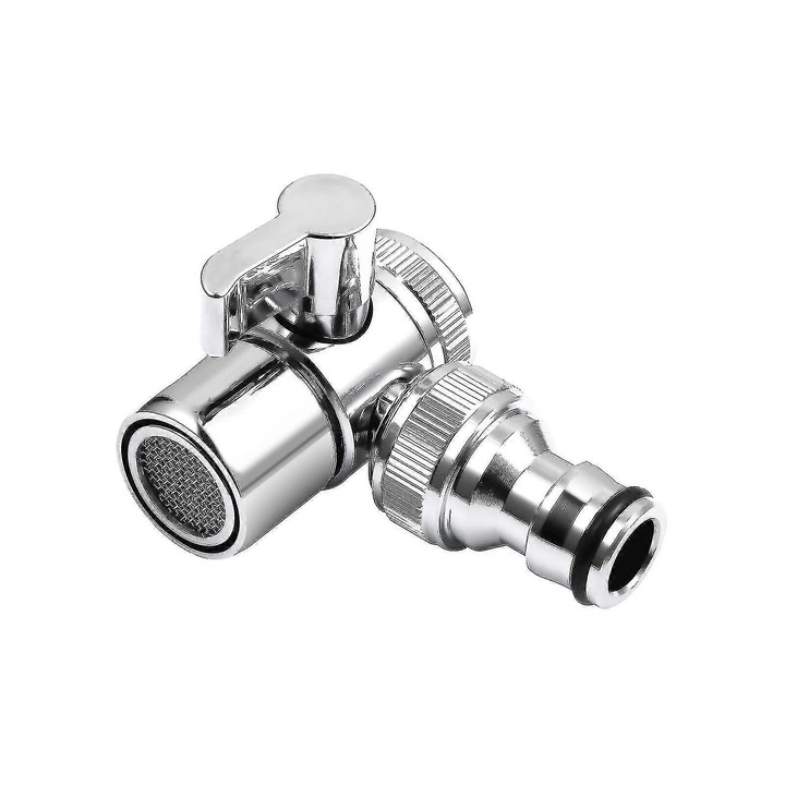 Adaptor robinet din cupru pentru chiuveta, masina de spalat, masina de spalat vase, argintiu, 4.50x4.00x2.00cm