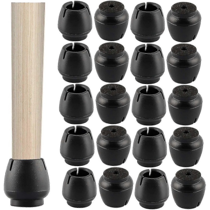 Protectie picioare scaun, 40 buc, silicon, rezistent la alunecare si zgarieturi, pentru interior sau exterior, multicolor