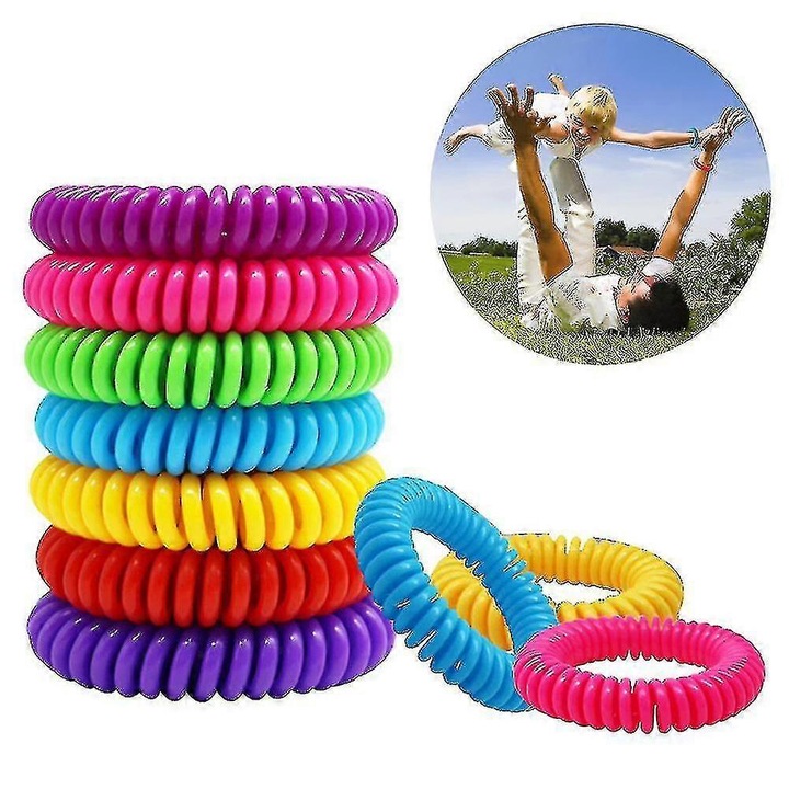 Set bratari repelente tantari, 10 bucati, multicolor