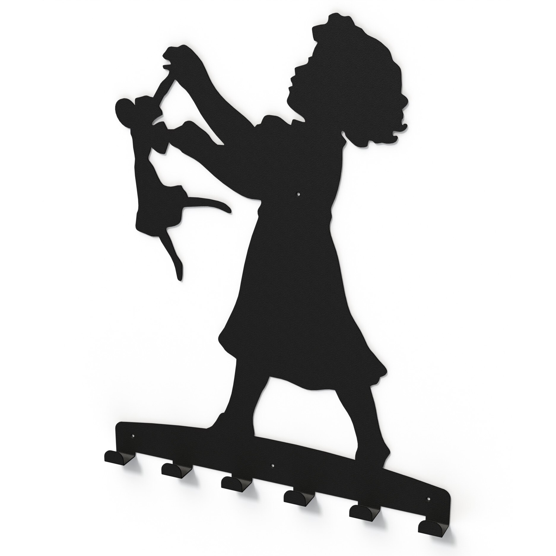 Cuier metalic FETITA cu PAPUSA-model 4048 Negru