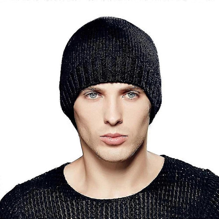 Unisex kézzel kötött sapka, füles kivitel, 30% gyapjú, 70% poliészter, közepes méret, őszi-téli szezon