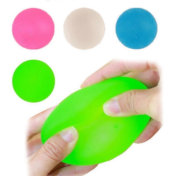 Set 4 mingi de decompresie, 6cm, TPR, lavabile, pentru stres, jucarii de baie