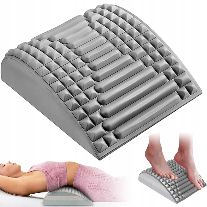 Perna de Masaj pentru Spate si Gat, Buyya, Design Curbat, EVA, Gri, 30x24.5x9.5cm