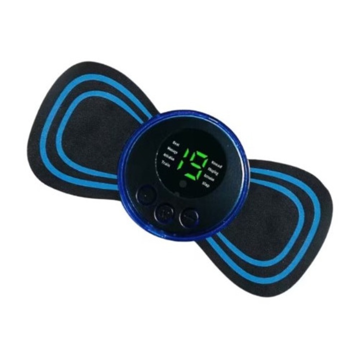 Mini Aparat de Masaj, Electric, 8 Moduri de functionare, Portabil, Acumulator, USB, pentru umar, gat, coloana cervicala