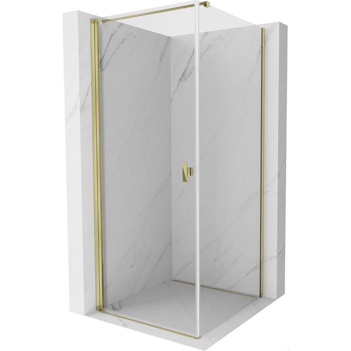Mexen Mist-B cabina de dus batanta 100 x 100 cm, transparent, auriu - 8A2T-100-100-50-00