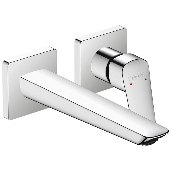 Fali mosdócsaptelep, Hansgrohe, Logis Fine, 20.5 cm-es kifolyócső, króm