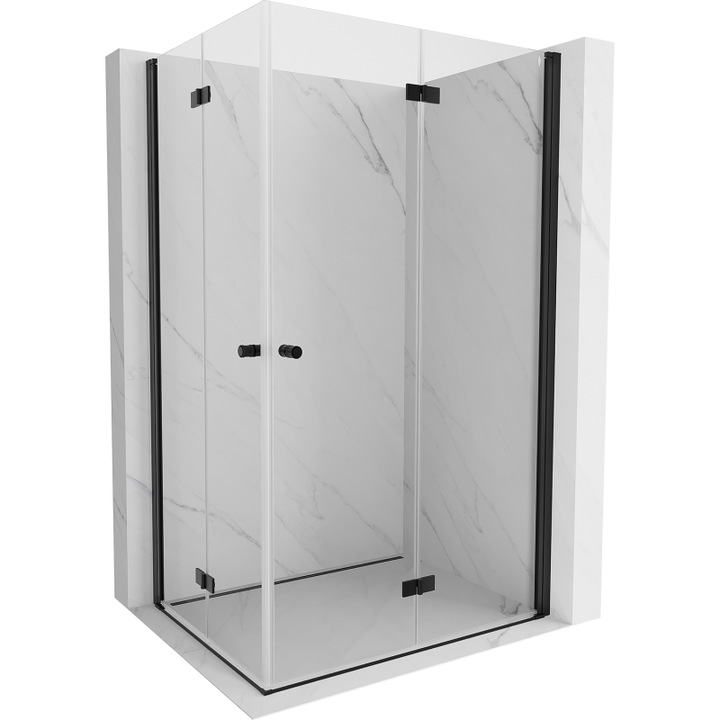 Cabină de duș pliabilă Mexen Mist-F, 70x110cm, transparentă, neagră