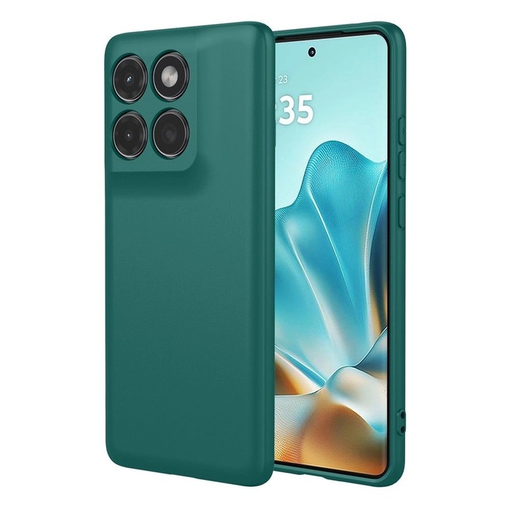 Калъф за телефон, съвместим с Motorola Edge 70 5G - зелен силиконов заден калъф