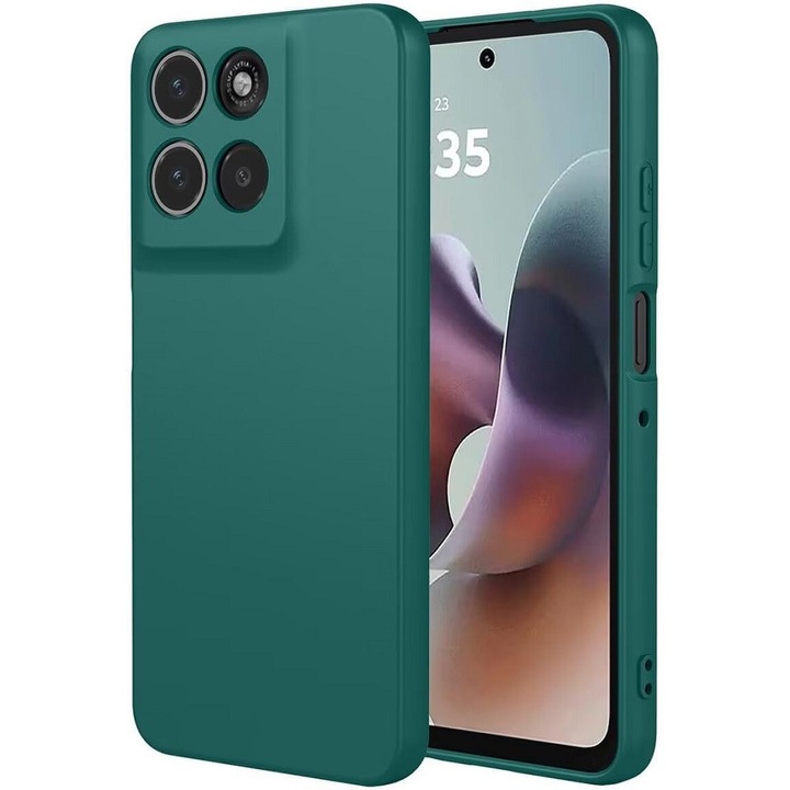 Motorola Moto G56 5G kompatibilis szilikon hátlaptok, matt, zöld