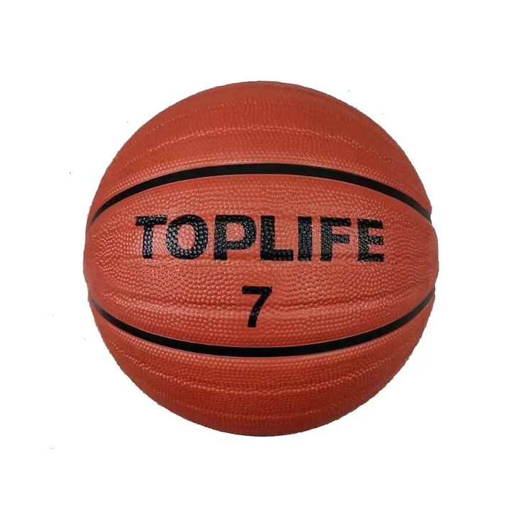 Minge de Basket, Top Life, Marimea 7, Portocaliu, Greutate 530g