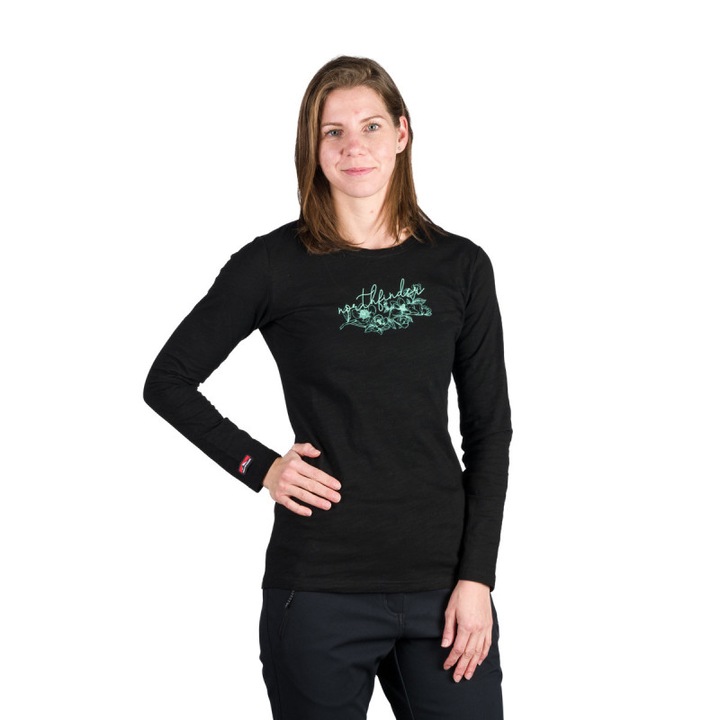 Tricou bumbac dama Iyana, Negru
