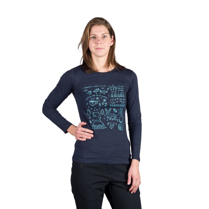 Tricou bumbac dama Riya, Blue nights
