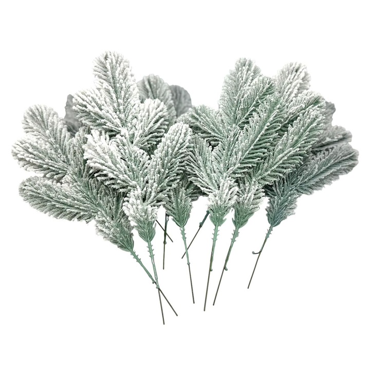 Crengute brad artificial 3D, silicon -set 10 buc