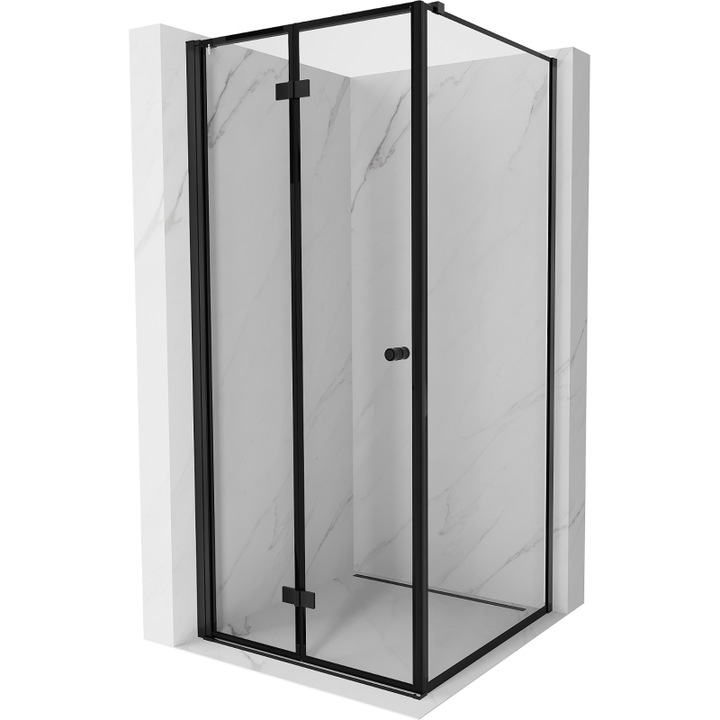 Cabina de dus pliata, Mexen, Mist-F, 90x90cm, negru, stanga