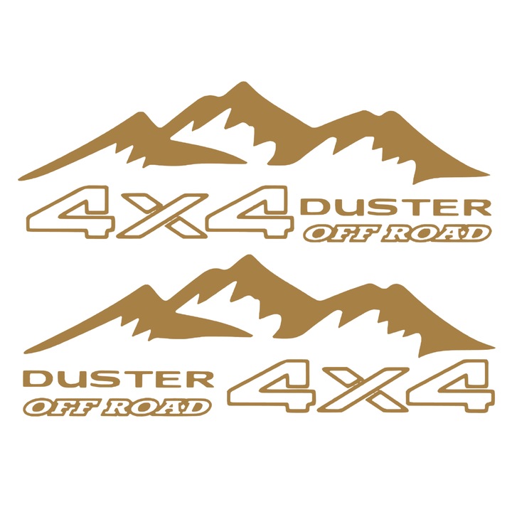 Set Stickere Off Road, DUSTER 4x4, cupru, 40 cm x 14 cm