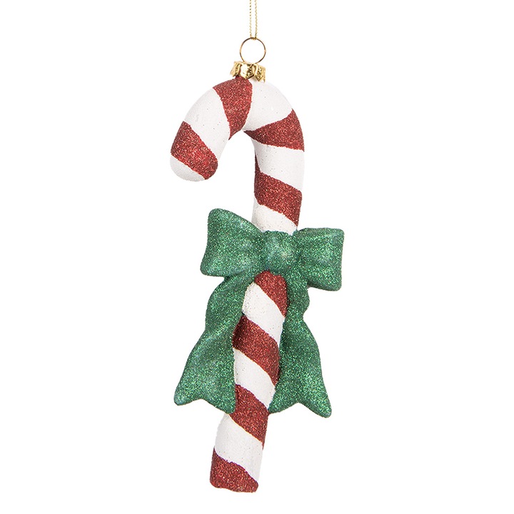 Коледен орнамент за елха Близалка от полирезин, многоцветна, 8x3x17 см