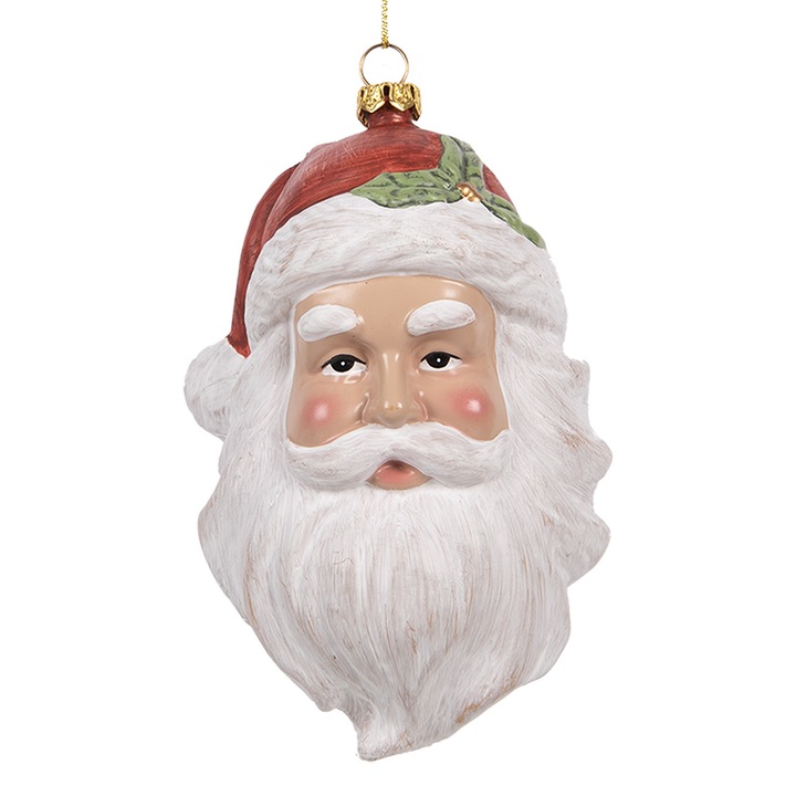 Орнамент за елха Дядо Коледа полирезин многоцветен 9x7x15 см