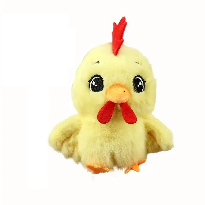 Plüss kakas, VeliumCraft, 15 cm, szuper aranyos és puha, gyermekeknek, sárga