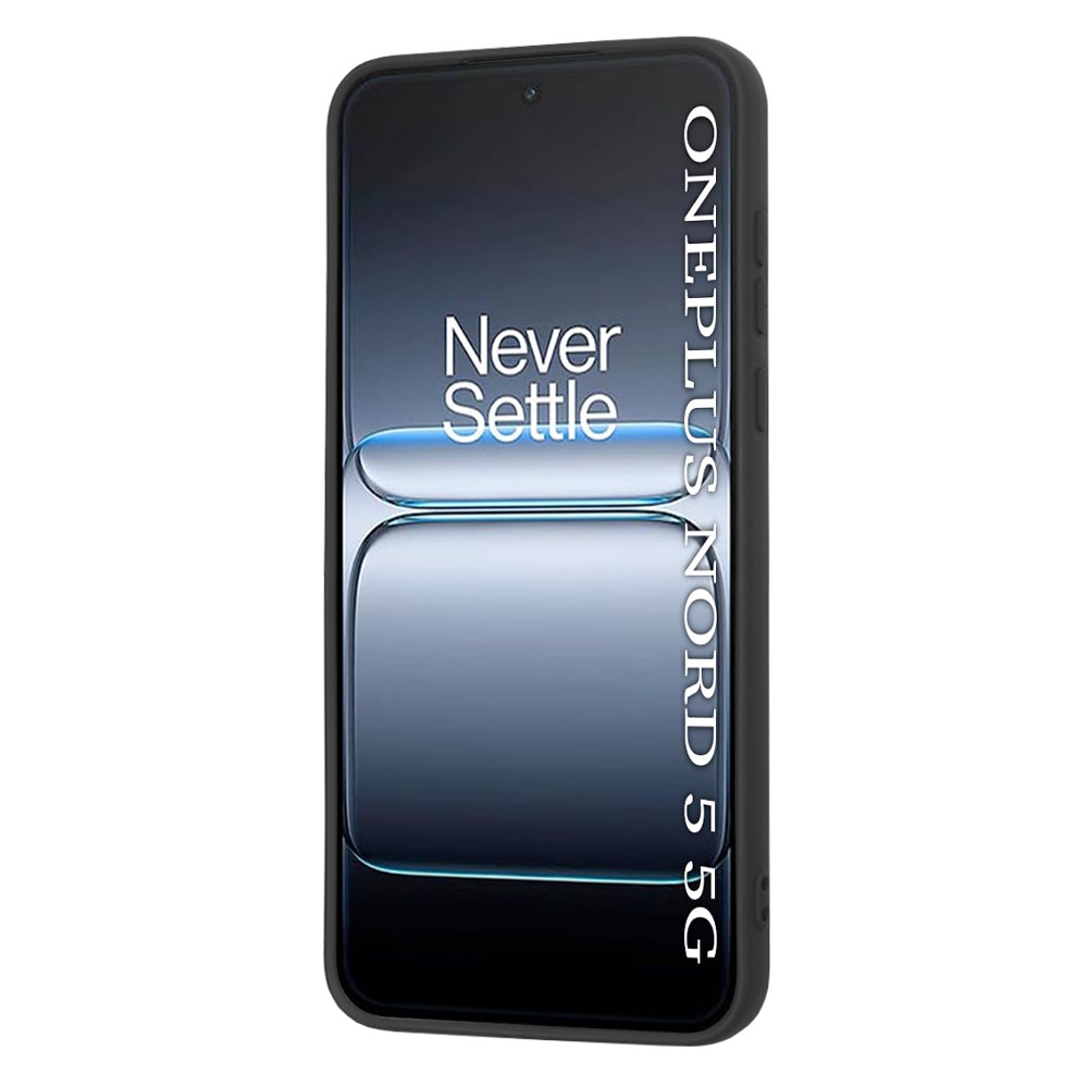 Husa pentru OnePlus Nord 5, SKYDDAR INNOVATION, din Silicon Catifelat, SoftElegance, set cu sticker, Negru