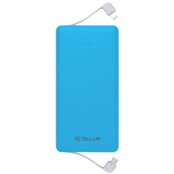 Acumulator extern Tellur 3 in 1, 5000 mAh, Albastru Acumulator extern Tellur 3 in 1, 5000 mAh, Albastru