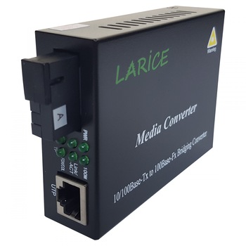 Media Convertor LARICE MCL-10/100W/SC20A, Fast Ethernet, WDM, singlemode, 20 Km, tip A Media Convertor LARICE MCL-10/100W/SC20A, Fast Ethernet, WDM, singlemode, 20 Km, tip A