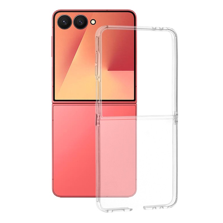 Калъф за Samsung Galaxy Z Flip7 F766, Techsuit, Прозрачен, Сребрист