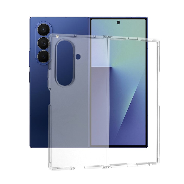 Калъф за Samsung Galaxy Z Fold7 F966, Techsuit, Прозрачен, Сребрист