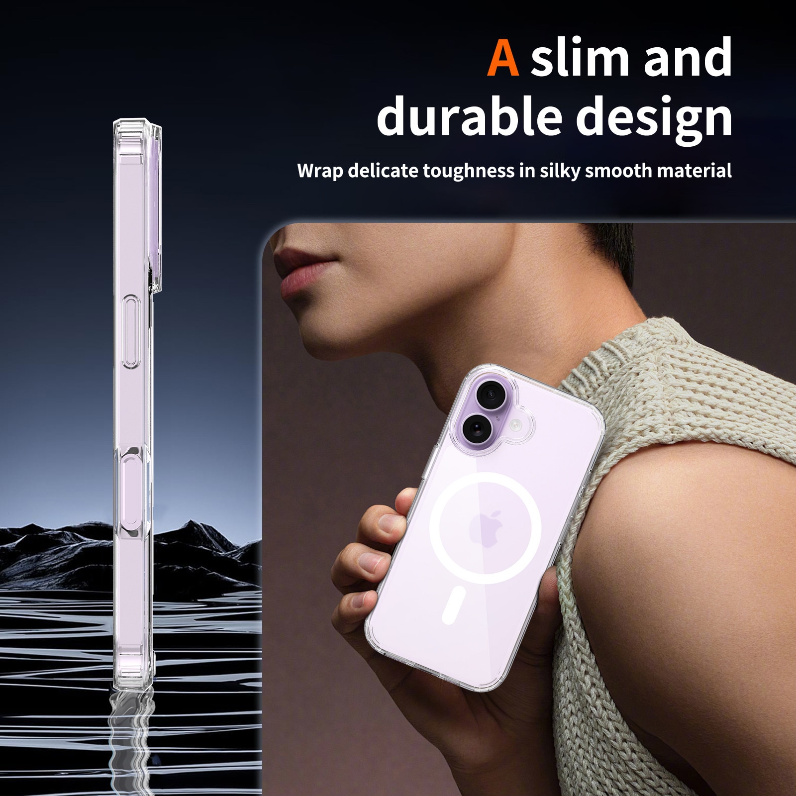 Husa transparenta magnetica pentru iPhone 17 - Compatibila cu standardul magnetic universal, cu protectie anti-soc ultra-subtire de 1.5mm. Ofera protectie superioara la caderi de 1.2m