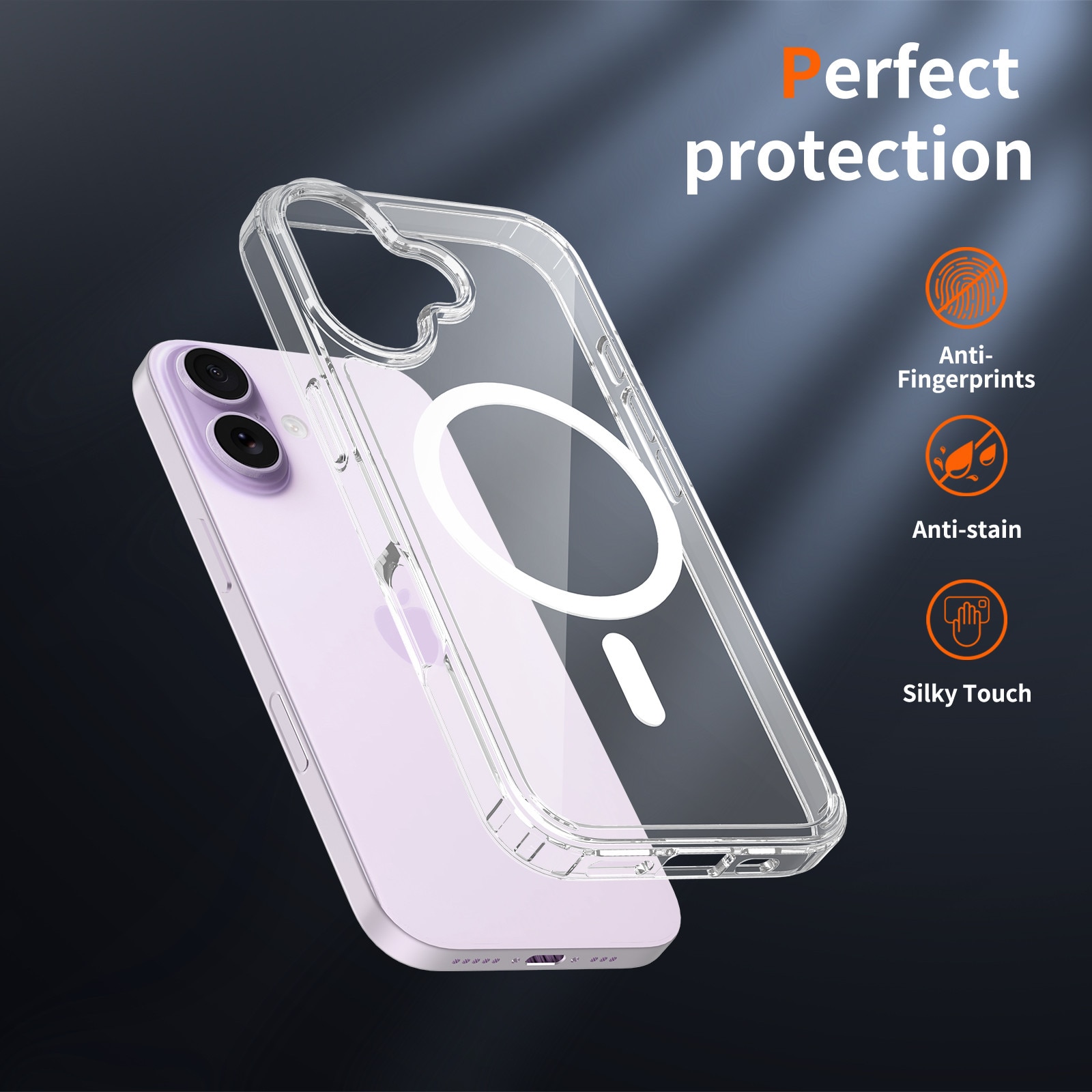 Husa transparenta magnetica pentru iPhone 17 - Compatibila cu standardul magnetic universal, cu protectie anti-soc ultra-subtire de 1.5mm. Ofera protectie superioara la caderi de 1.2m