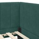 Cadru de pat de colt VidaXL, verde inchis, 80 x 200 cm, catifea, design modern