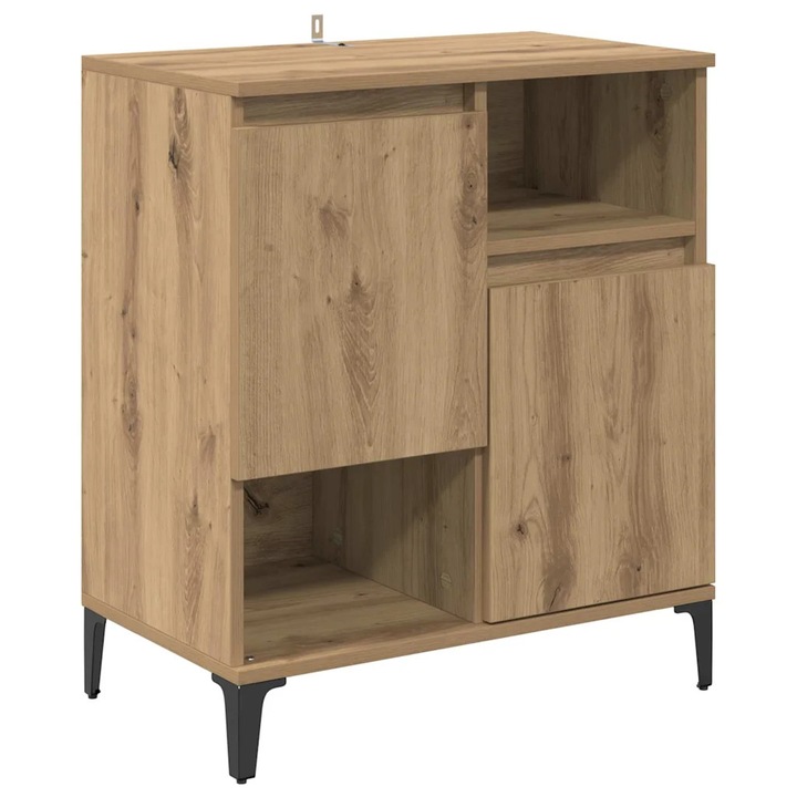 Széf kézműves tölgy 60 x 35 x 70 cm Faanyag, vidaXL, 881261