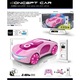 Комплект играчка кола с дистанционно управление RC за деца, със станция за зареждане, нов модел енергийно превозно средство, управляемо чрез жестове, MorFansi®, 2.4Ghz 4WD, въртене на 360°, двойно пръскане, RGB светлини и музика, 3 години+, розов