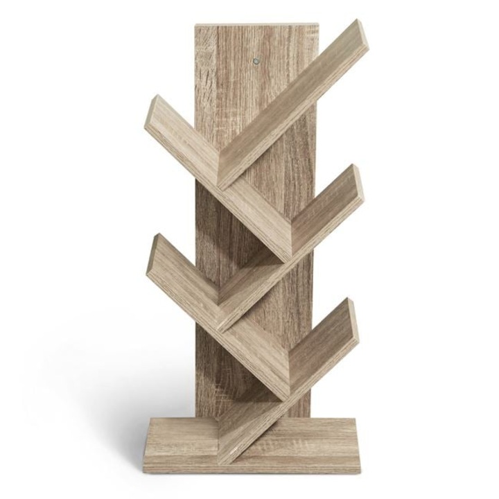 Дървена етажерка с 5 рафта 30x17x59cm – Модерен, Компактен и Елегантен дизайн за книги и декорации