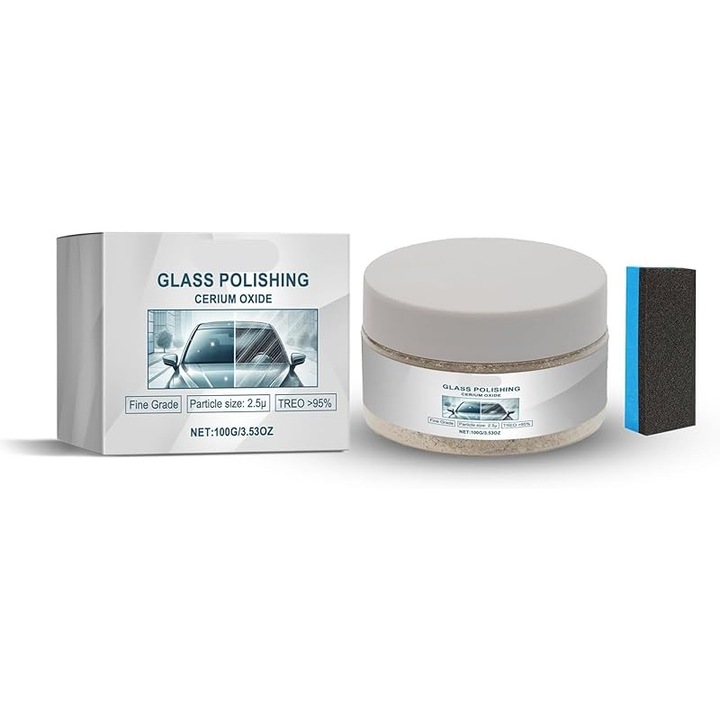 Препарат за полиране на автомобили AjieQaQ, 500 мл, за стъкла, премахва драскотини, прозрачна