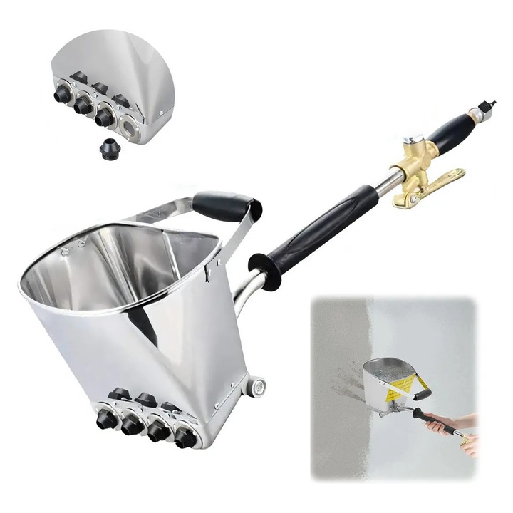 Masina de tencuit, XGETOP®, inox, Mortar si Ciment