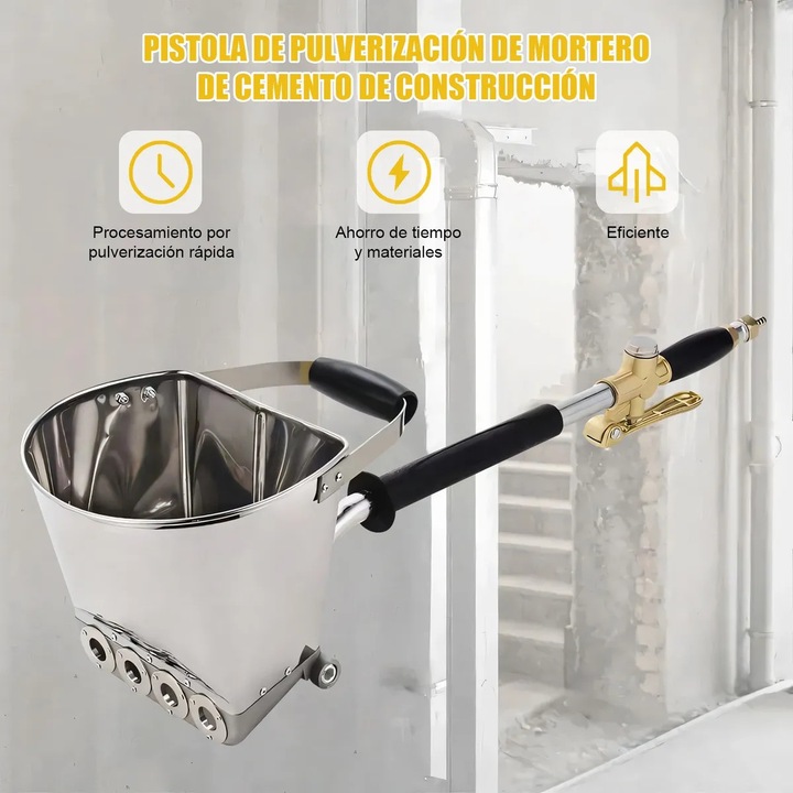 Vakológép, XGETOP®, rozsdamentes acél, habarcs és cement