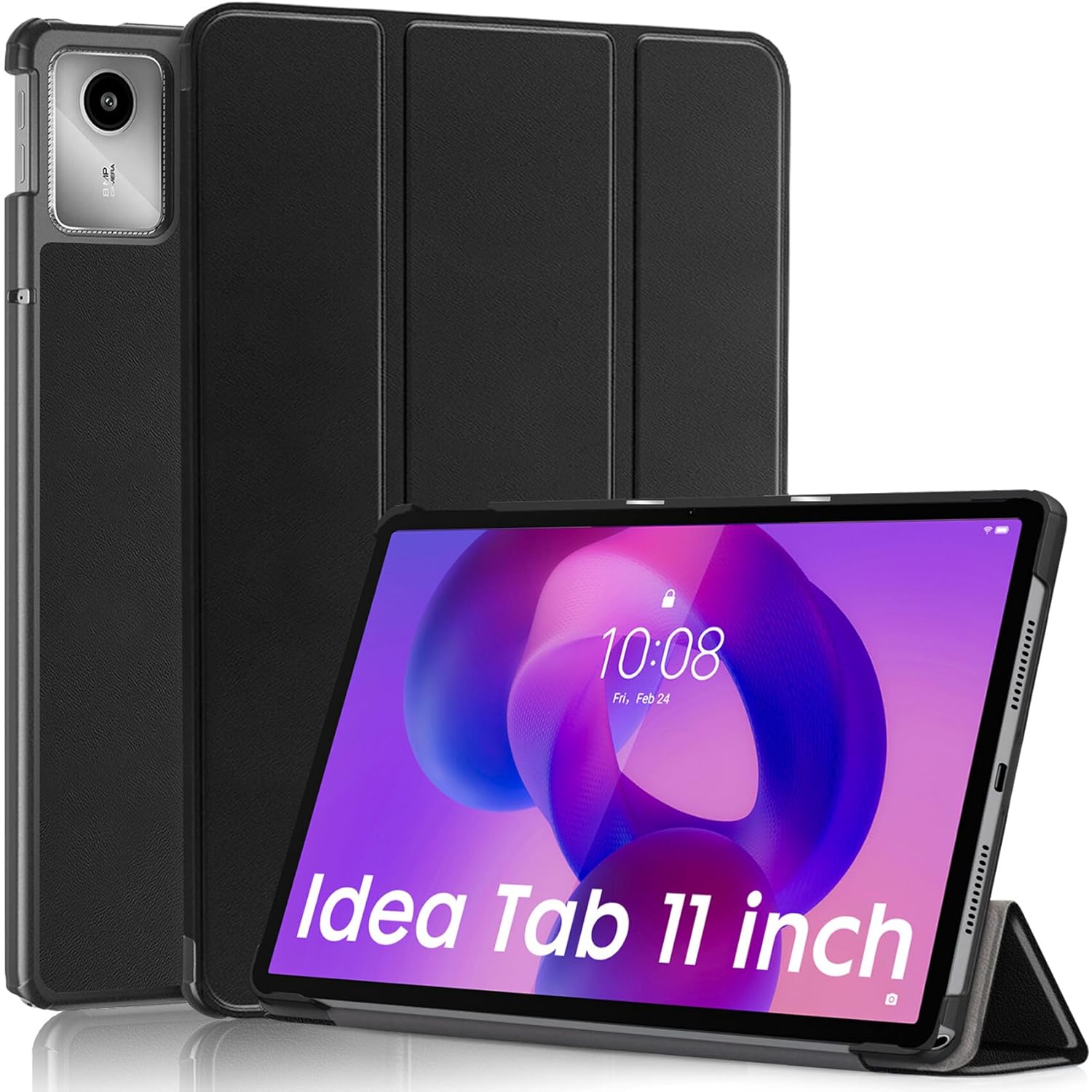 Husa pentru Lenovo Idea Tab 11 tip stand functie sleep/wake-up, protectie 360 - negru