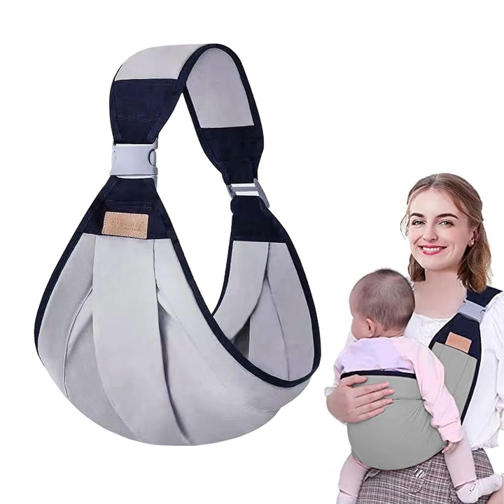 Ергономична раница за бебе, регулируема позиция, функция за носене, централна поддържаща каишка