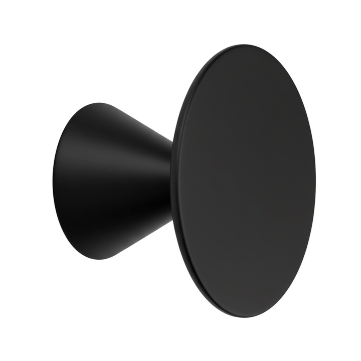 Agatatoare cuier Stam, finisaj negru mat, 60x35 mm