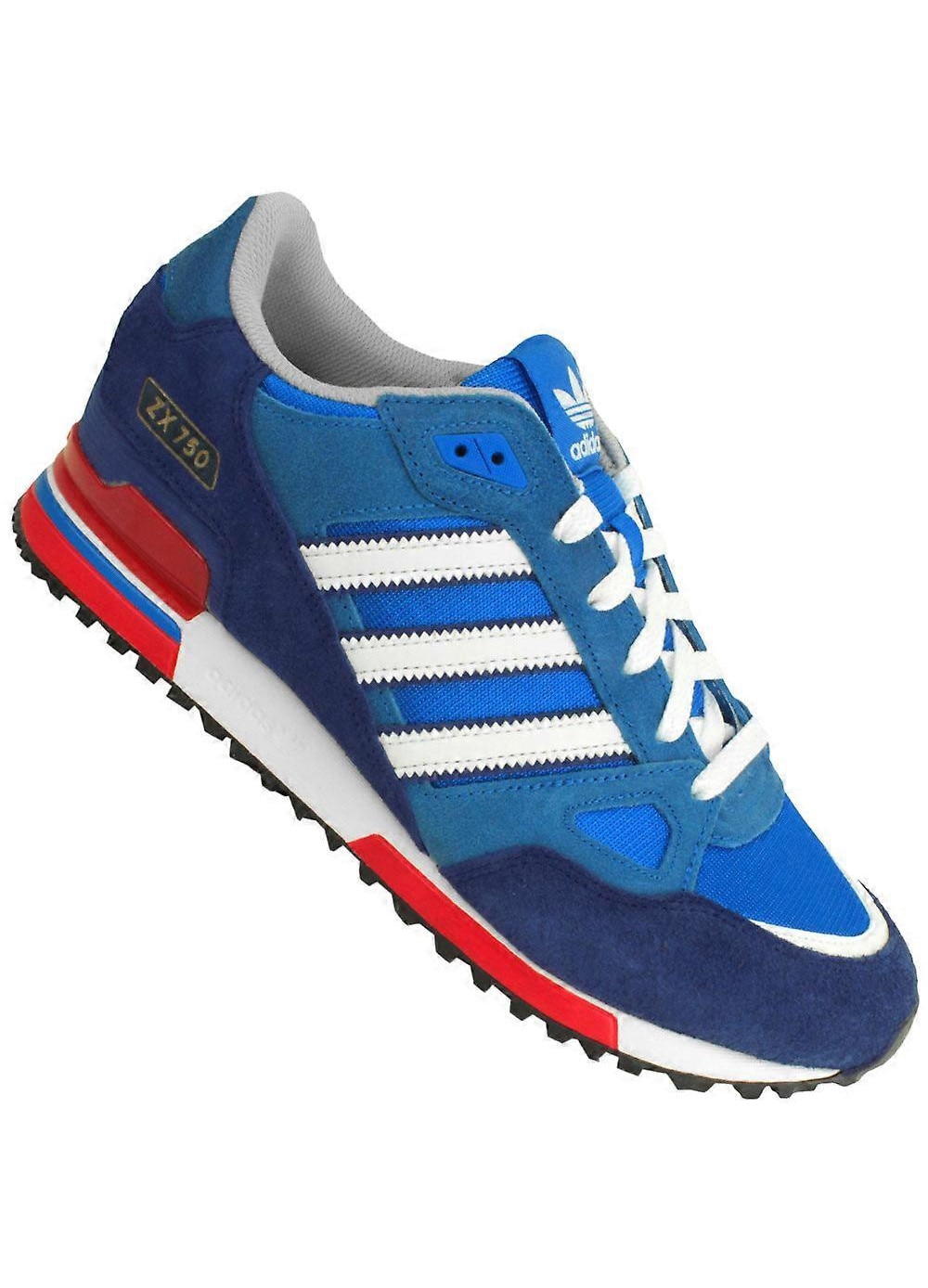 Pantofi sport barbati, ZX 750, albastru, material textil, Adidas