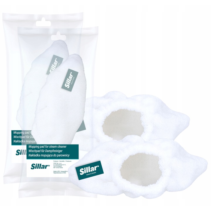Set 2 laveta din microfibra, panza de podea pentru aparat de curatat cu abur compatibil cu Karcher Easyfix SC1 SC2 SC3 SC4 SC5 SI4, inlocuitor, SILLAR