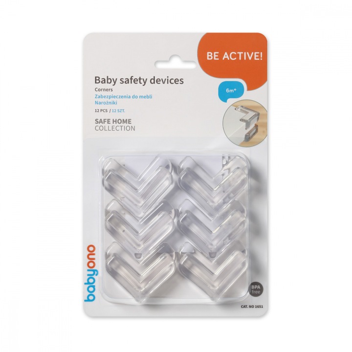 Set 12 protectii pentru colturi Babyono
