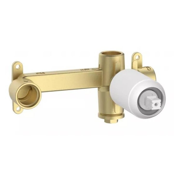 Valva baterie lavoar Roca Targa A5E3503B00, incastrata, monocomanda, cartus ceramic, Alb mat