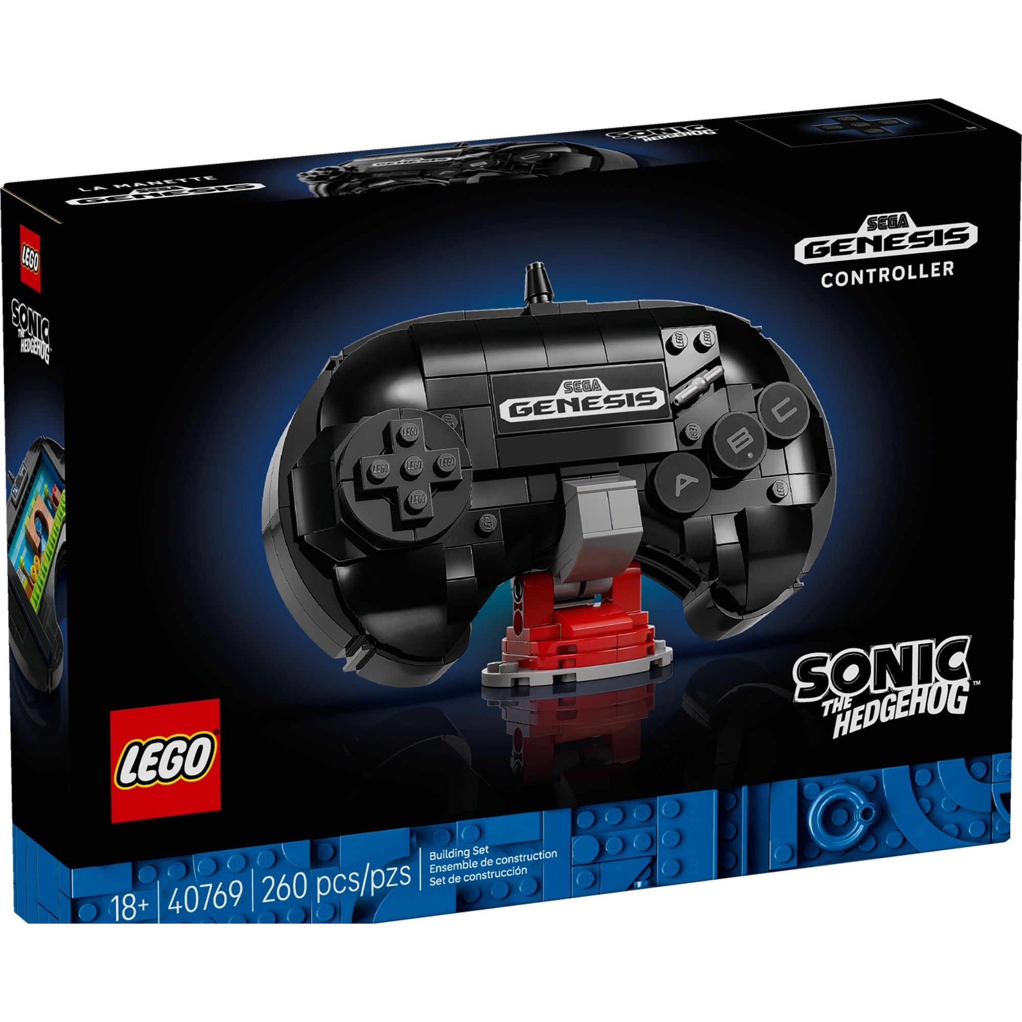 Set LEGO Sonic the Hedgehog Controler SEGA Genesis, 260 piese