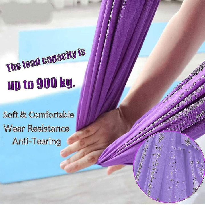 Balansoar interior pentru copii, hamac moale, 100x280cm, rosu, set de leagane