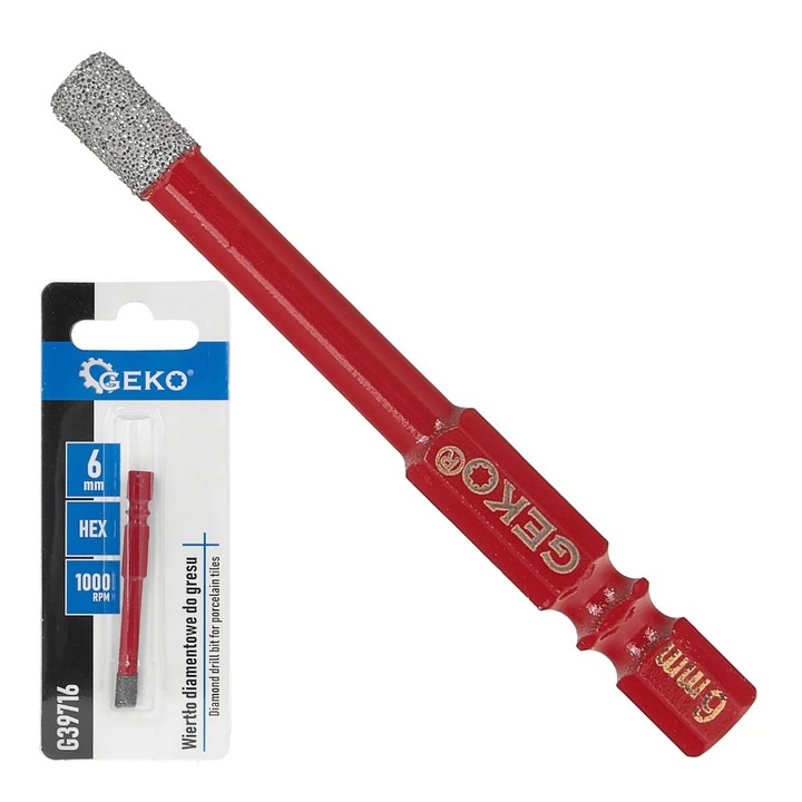 Burghiu diamantat pentru ceramica HEX, 6 mm