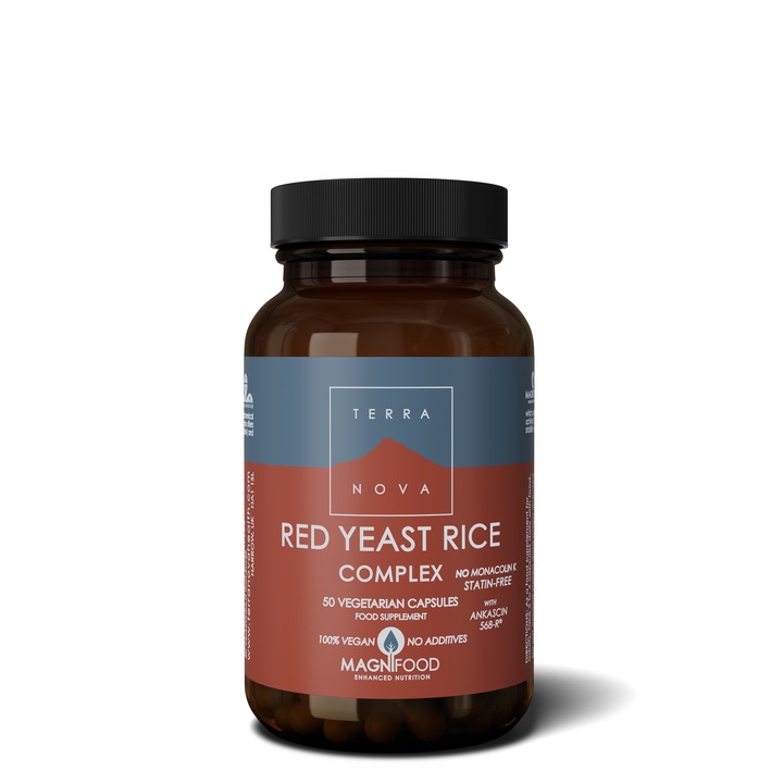 Supliment alimentar Red Yeast Rice, 0% monakolina K, statins free, TERRANOVA, 50 capsule C
