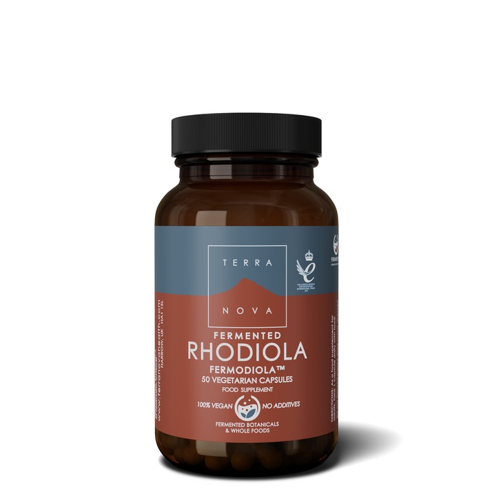 Rhodiola TERRANOVA, Fermented Rhodiola, 50 capsule, vegane, fara aditivi