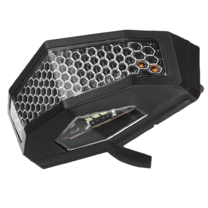 LED задни светлини за мотоциклети, 5 в 1, мигачи, спирачки, черен цвят, универсални