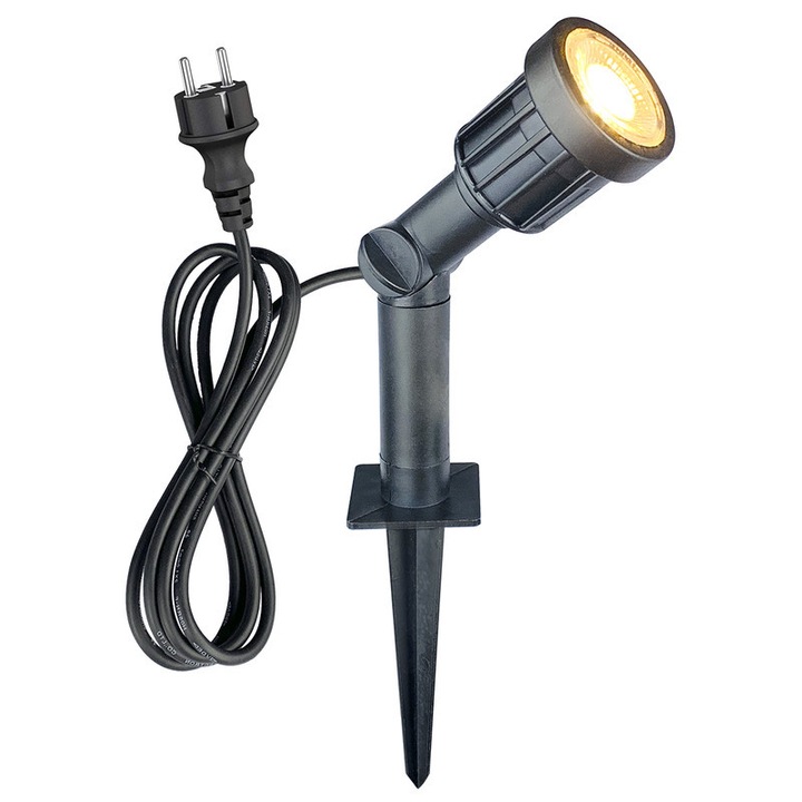 Lampa de gradina DA LIGHT 5W 3000K alb cald IP65 reglabila 1.5m cablu